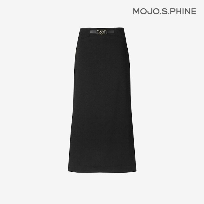 모조에스핀 사이드슬릿 벨티드 H라인 스커트 BKS253MSD001 707449