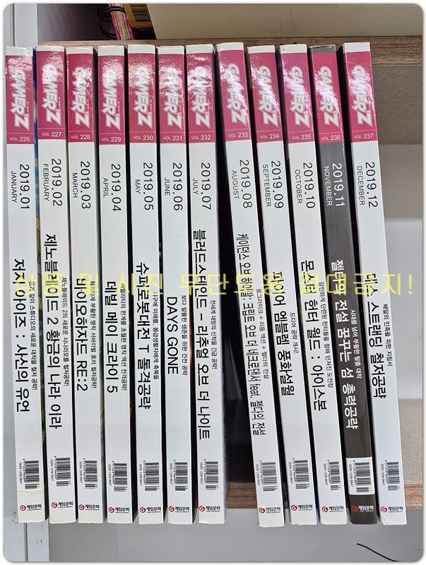 [중고] [개똥이네][중고-상] 게이머즈(Gamer‘z) 2019년 01-12 (전12권 세트)(DY92)