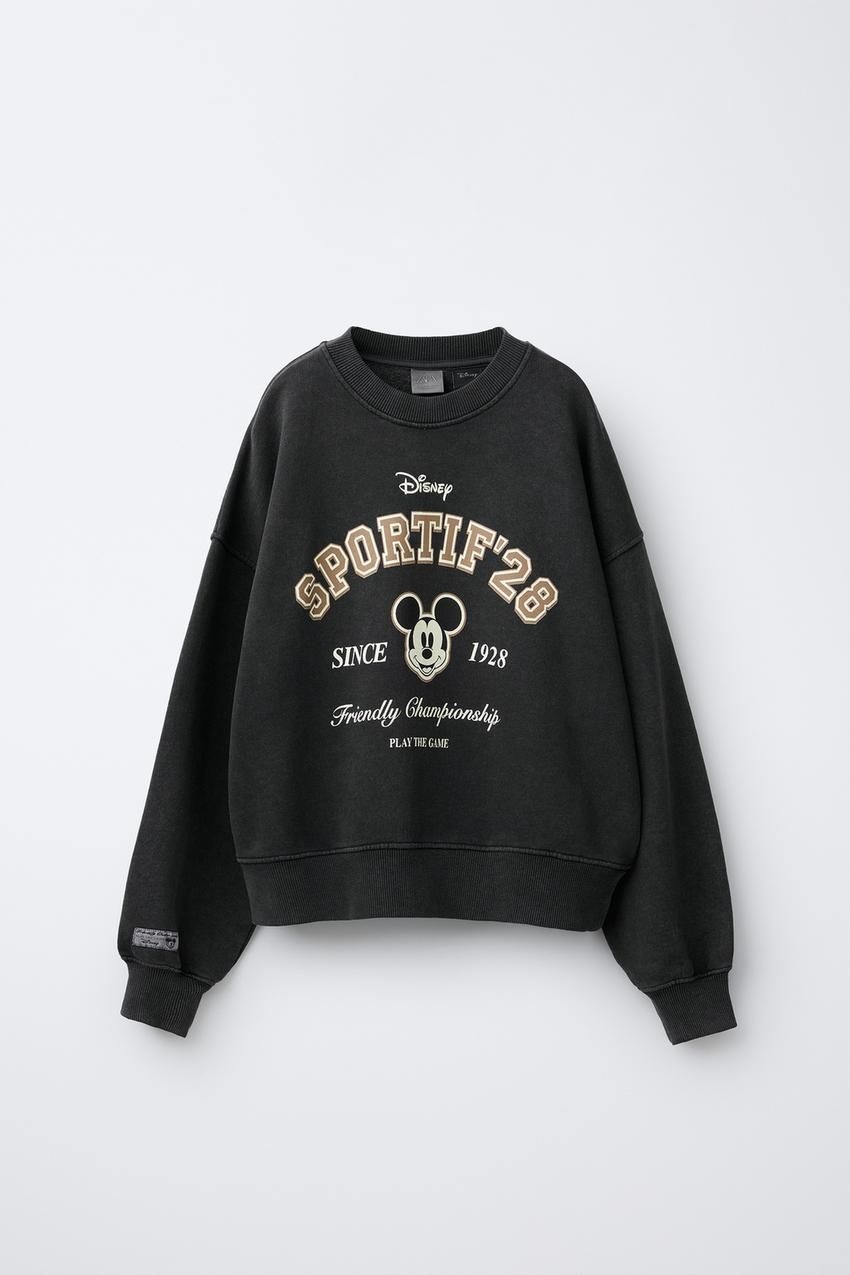 ZARA 국내배송 ZARA 자라 주니어 키즈 페이크 워싱 MICKEY MOUSE © DISNEY 스웨트셔츠 콜 그레이 9144605807 1681717
