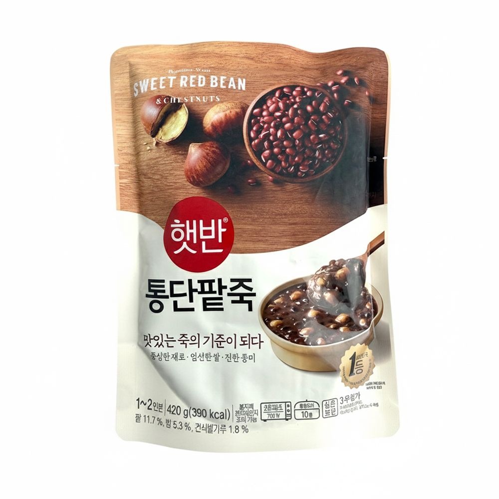 비비고죽 CJ 햇반 소프트밀 통단팥죽 420g