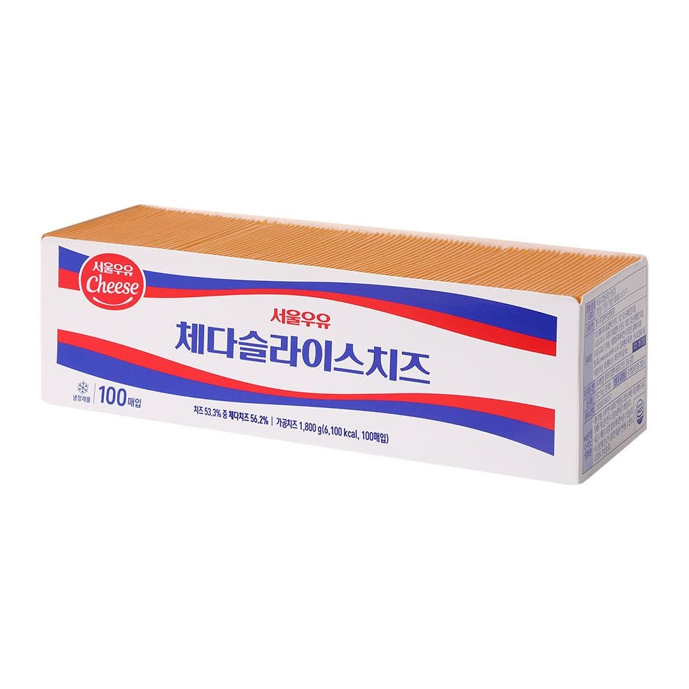 [온세일][냉장] 서울우유 체다슬라이스치즈 업소용 1800gx1개