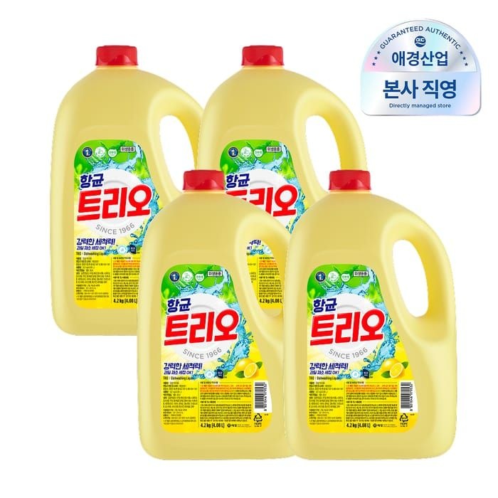 트리오 항균 주방세제 4.2kg 4개