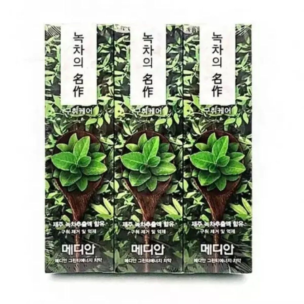 TH-60248 TH-60248 패키지 안전한 발전 생활 제주 그린 잇몸 억제 산뜻한 녹차 치약 용품 욕실 구치 제거 잡화 3 개