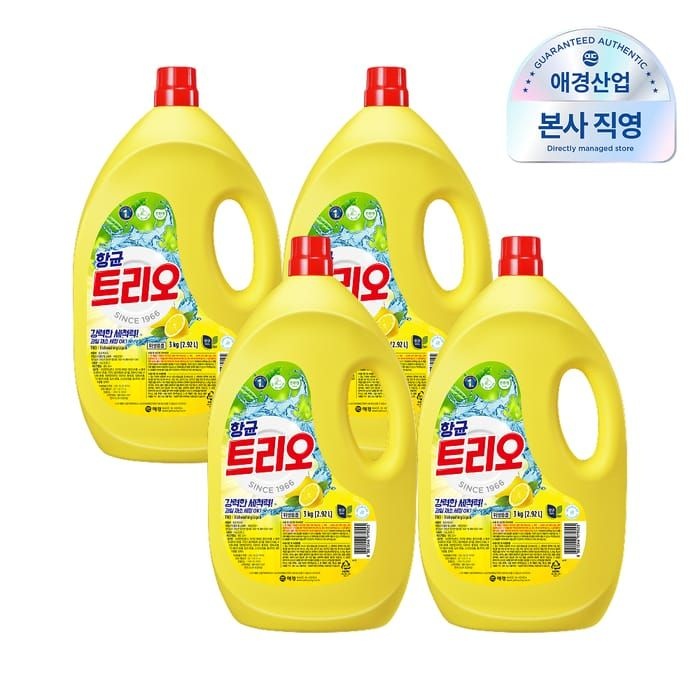 트리오 항균 주방세제 3kg 4개