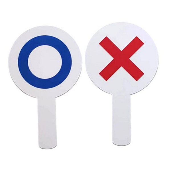 엄마마음협력업체 ox 팻말 ox 퀴즈 팻말 양면 게임 단체 놀이 레크리에이션 플라스틱 참여형 이벤트 판촉물 진행용 교육 표지