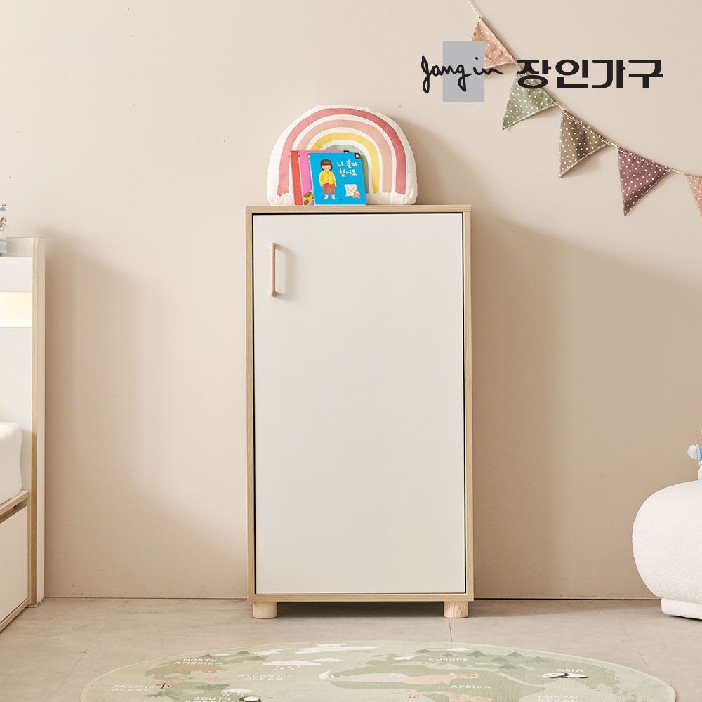 장인가구 뉴피터 600폭 도어 수납교구장 + 원목발