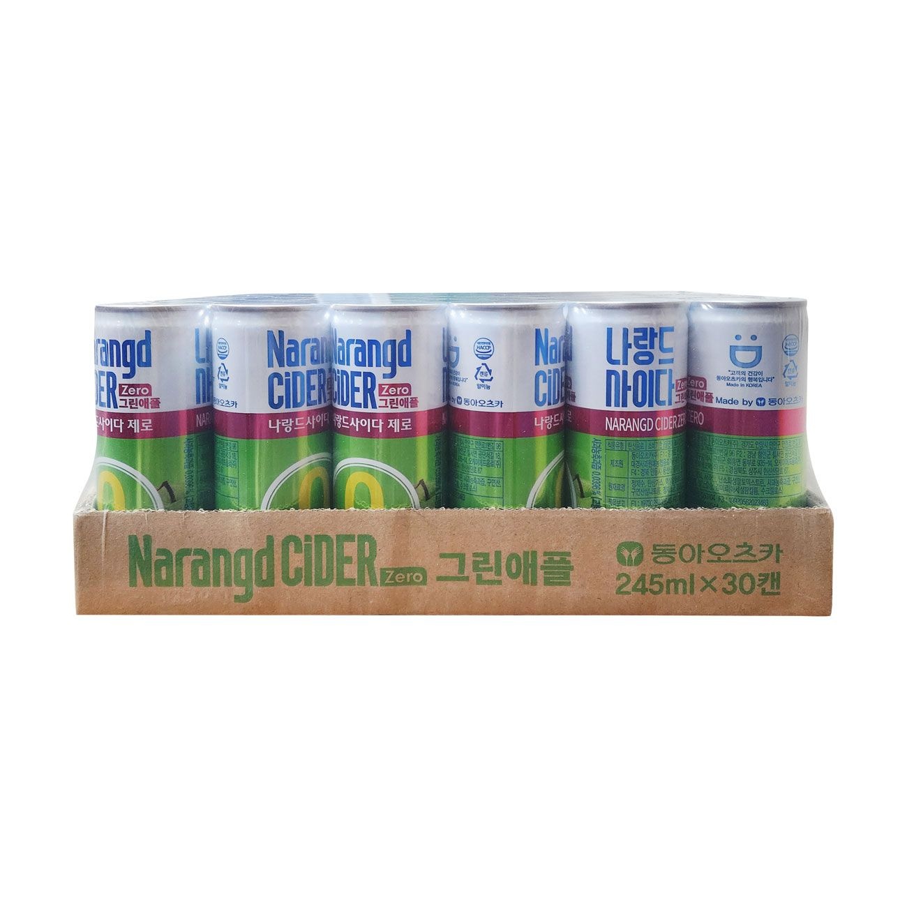 [온누리7%혜택]동아 나랑드사이다 제로 그린애플 캔 245ml(30개입)