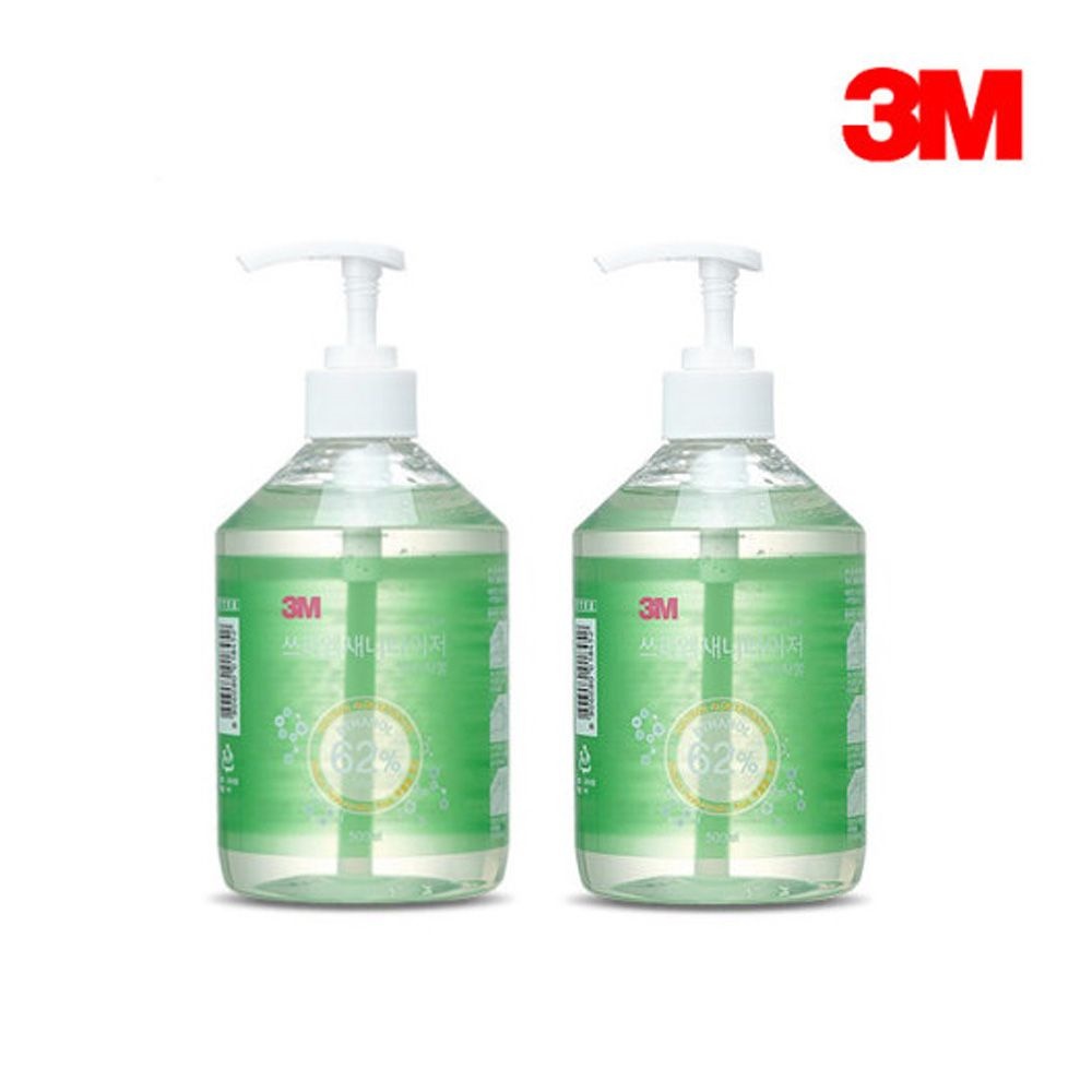 엘시시 3M 열정 상쾌한 미세거품 새니타이저 손소독제 3M 베이직겔 500ml 2개