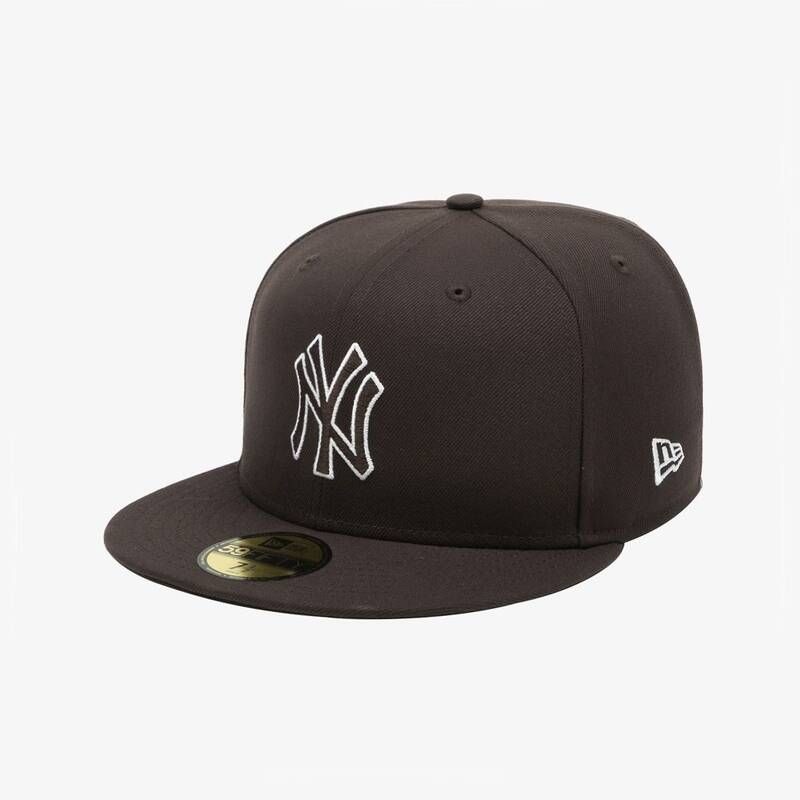 뉴에라 공용 MLB 뉴욕 양키스 베이직 아웃라인 피티드캡 브라운 스웨이드 14881542 177066