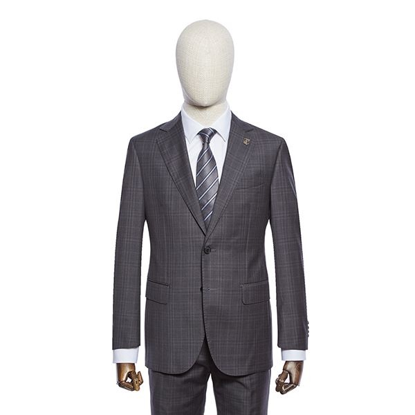 빨질레리 S/S 이태리 ZEGNA 다크 그레이 체크 최고급정장 Peden PPAMSJ07A
