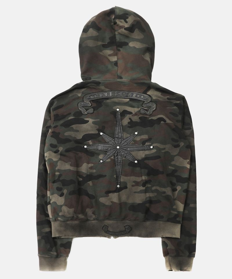 BADBLOOD 배드블러드 BADBLOOD 코스모 패치 후드 집업 그린카모 394745