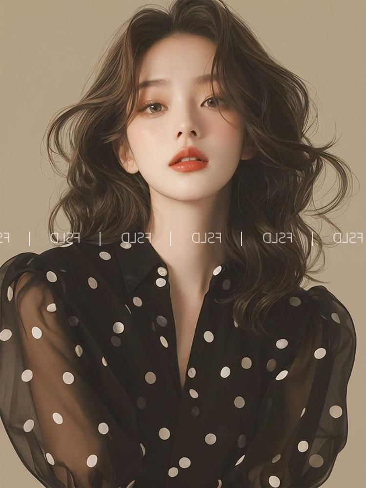 [당일 출고] 올해 인기 예쁜 셔츠 상판은 가볍고 친숙한 프렌치 니치 블랙 물방울 셔츠 신작 레이디스 여름