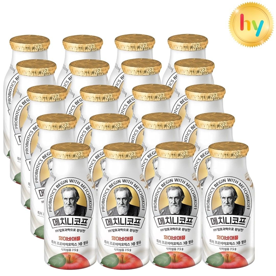 hy 한국야쿠르트 메치니코프 화이바애플 요거트 140ml (20입)
