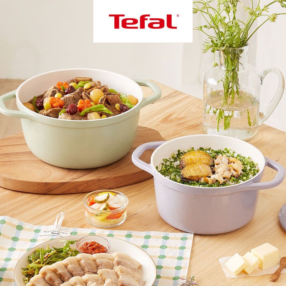 테팔 옵션 세라믹 에어 주물 냄비 세트 페린 20cm 솥밥냄비 세라믹 에어 주물냄비 451916