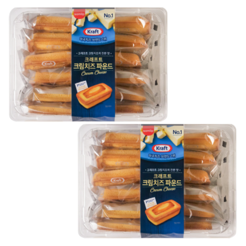 롯데리아 삼립 크림치즈 파운드 540g x 2개