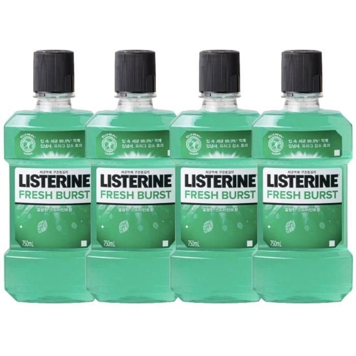 후레쉬 버스트 리스테린 750ml x 4개