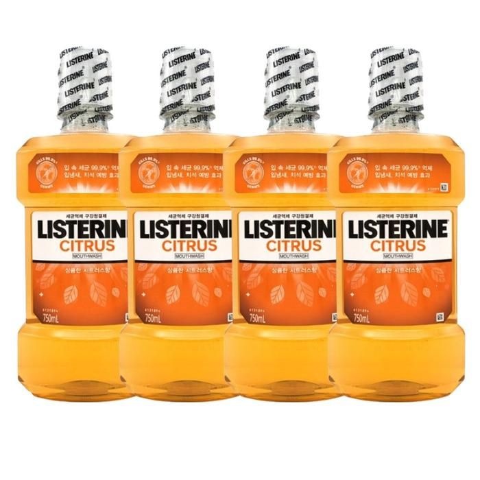 리스테린 내추럴 시트러스 750ml x 4개