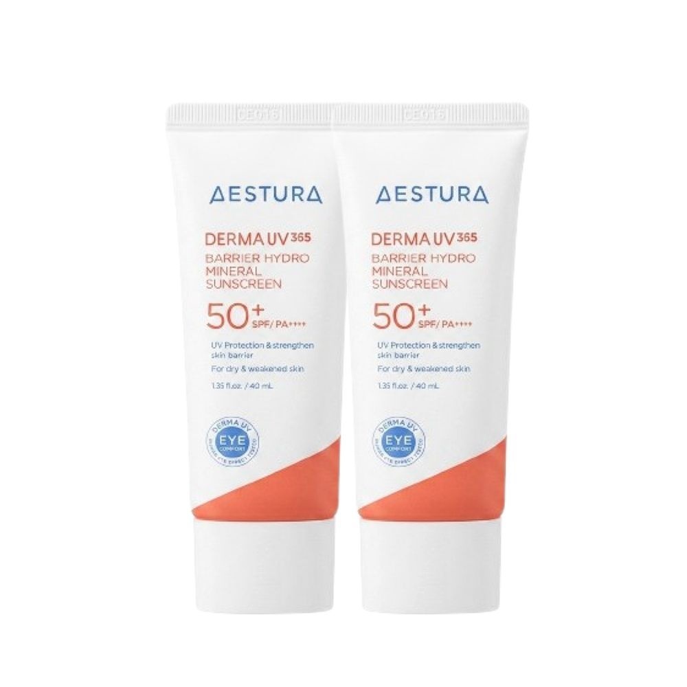 에스트라 더마UV365 장벽수분 무기자차 선크림 40ml SPF50 x 2개