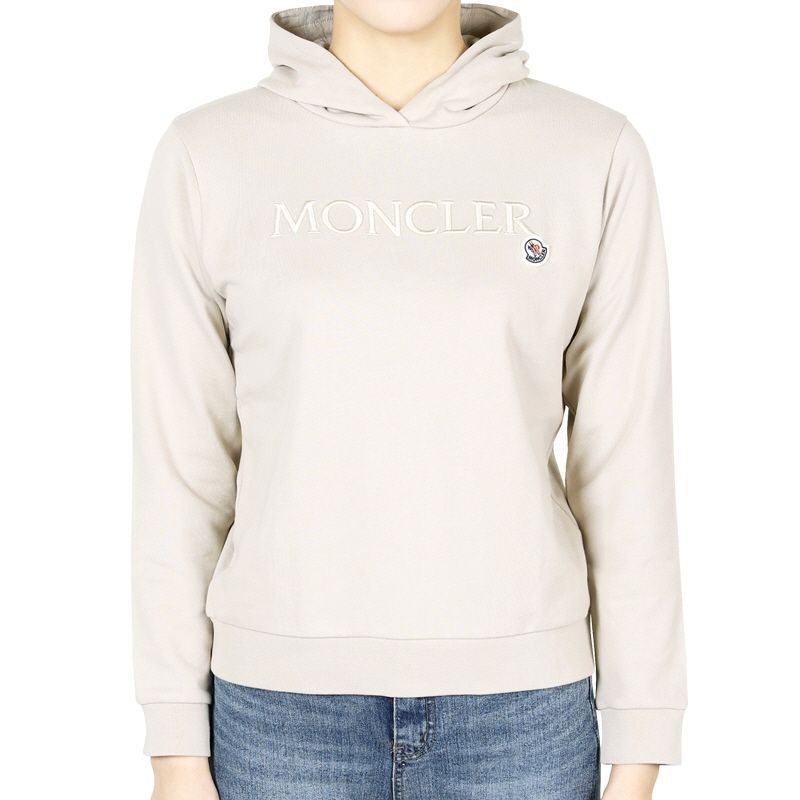 몽클레르 키즈 와펜 패치 후드 맨투맨 베이지 8G00010 89AKM 20L 129925111