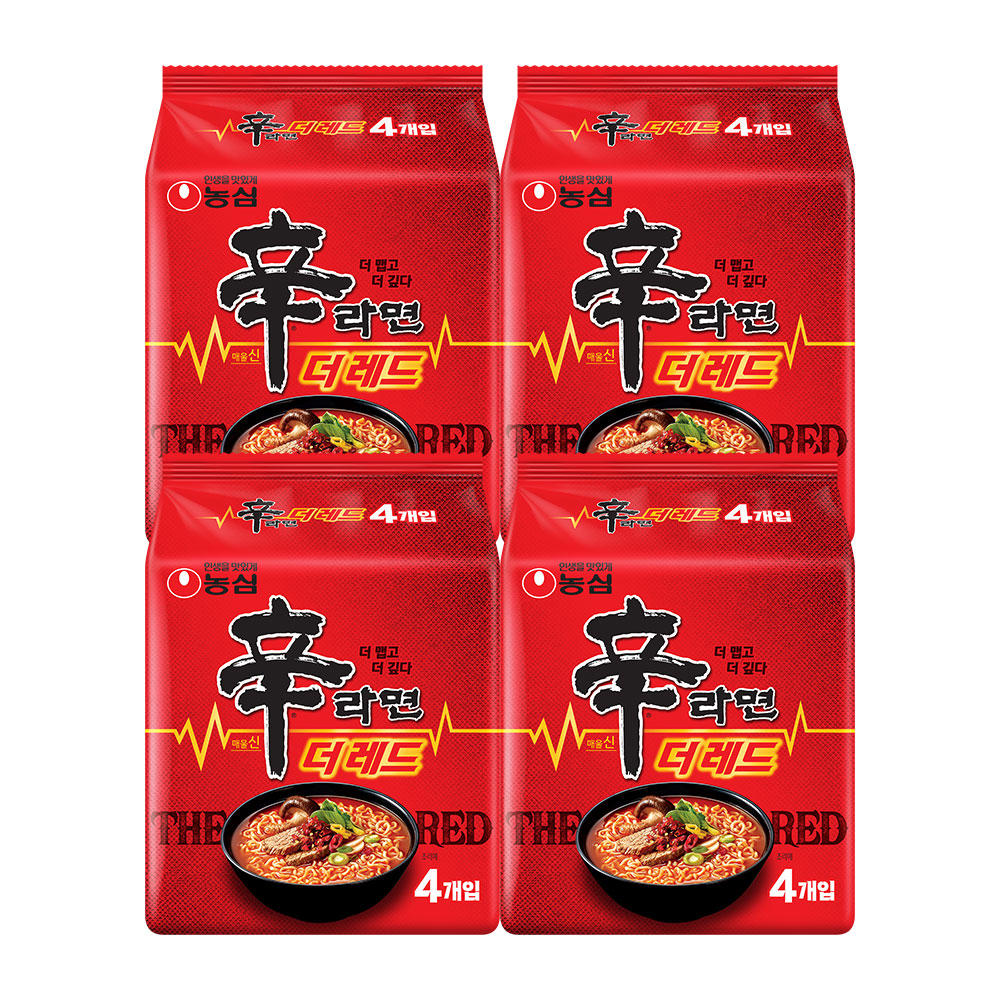 농심 신라면더레드 125g, 16개