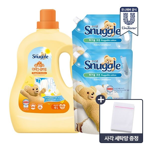 [롯데온] 스너글 섬유유연제 4L + 2.6L 2개 +세탁망 증정 (31,900원/무료)