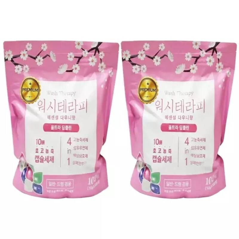 테온셀 워시테라피 고농축 캡슐세제 리필 10g 100개입 2개