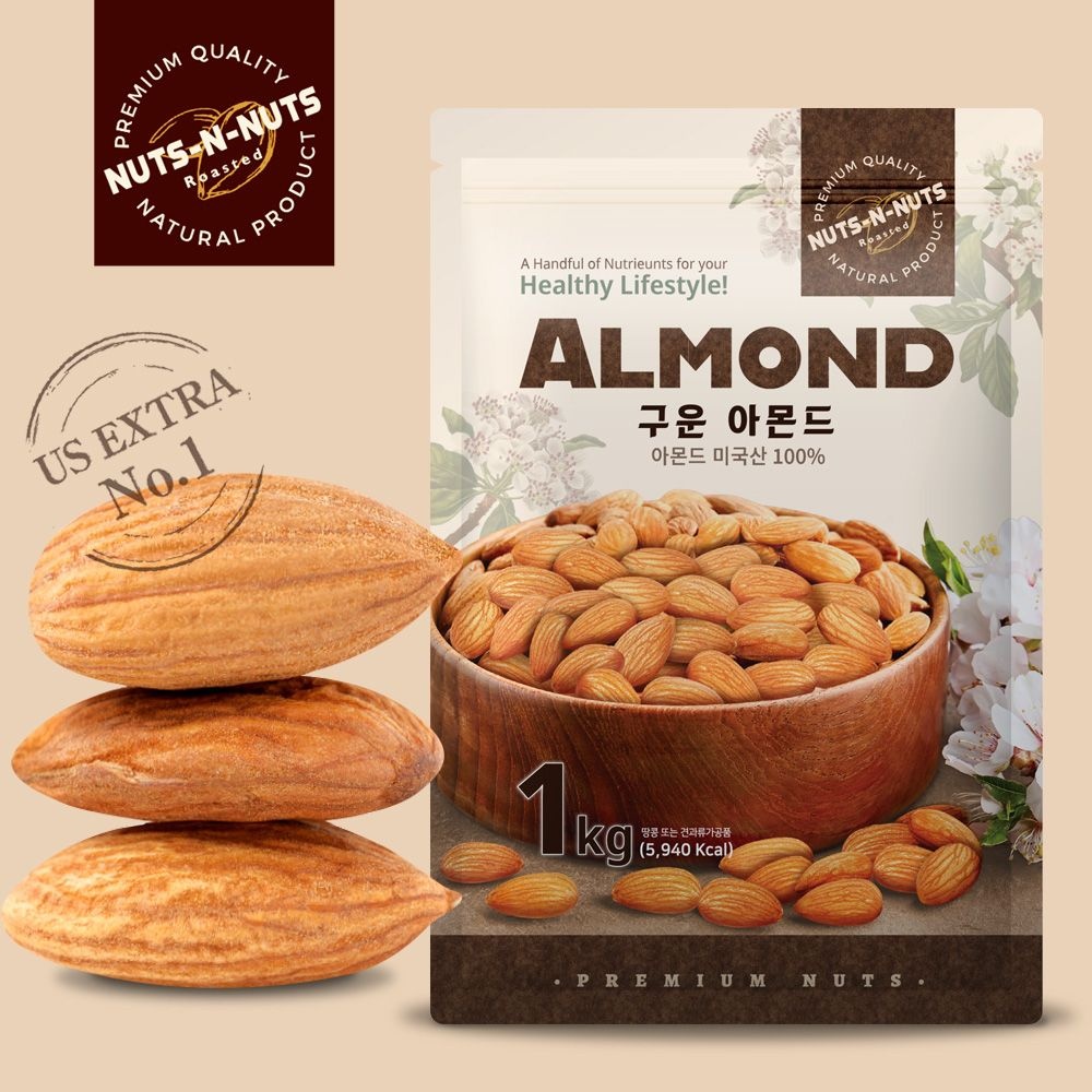 너츠앤너츠 구운아몬드 1kg 논파렐 엑스트라 NO1