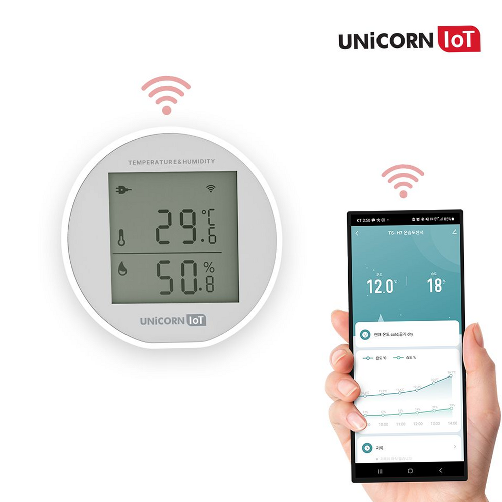 루체트리 유니콘IOT 스마트홈 온도 습도 스마트 무선 감지센서