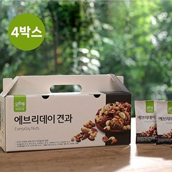 [오하루 자연가득][오하루] 에브리데이 견과 25포 X 4박스