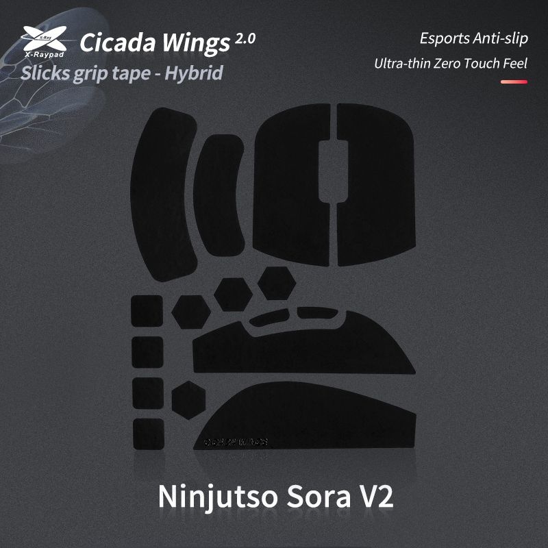 X-RAYPAD CICADA 2.0 닌젓소 SORA V2 소라 그립테이프 초슬림 블랙