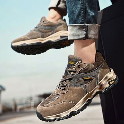 男性アウトドア化トレッキングシューズ登山ジョギングシューズウォーキングシューズ