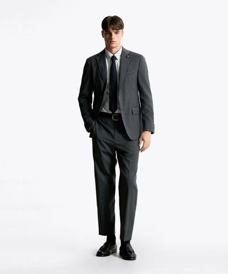 TOMMY HILFIGER <매장정품> TOMMY HILFIGER 타미힐피거 [LARDINI] 콘스트럭트 포멀 트라우저 (T12F6VTL020MN1950) T12F6VTL020MN1950 1444057