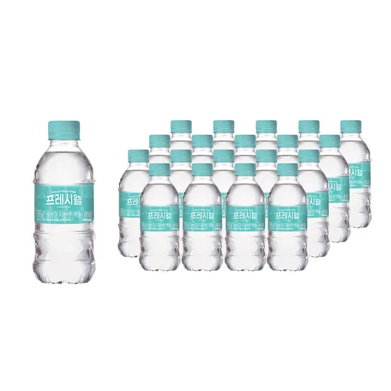 생수 프레시웰 330ml X 80(유라벨/무라벨 랜덤발송)