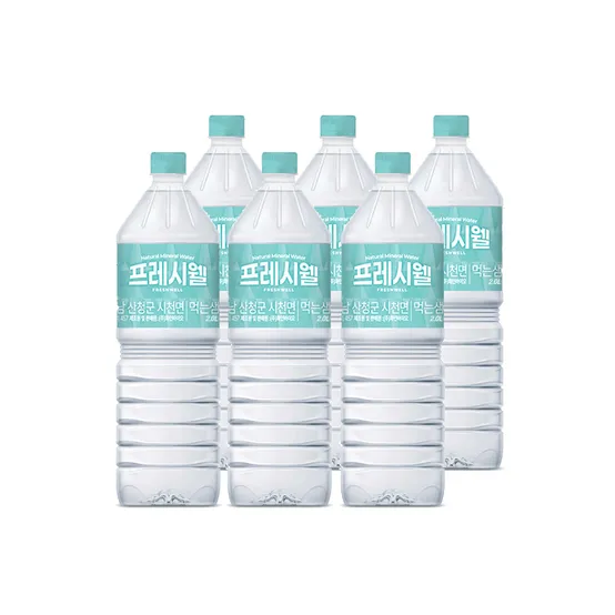 생수 프레시웰 2L X 12(유라벨/무라벨 랜덤발송)