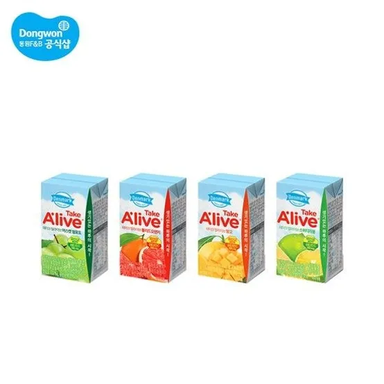 (I) 덴마크 테이크 얼라이브 4종 120ml 48개 (청포도/자몽/망고/오렌지)
