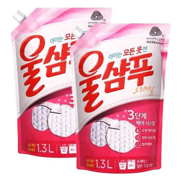 애경 울샴푸 오리지널 리필 1.3L 2개