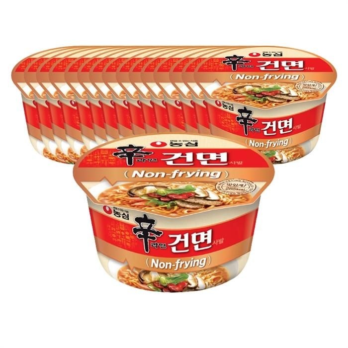 농심 신라면 건면 사발 77g 16개