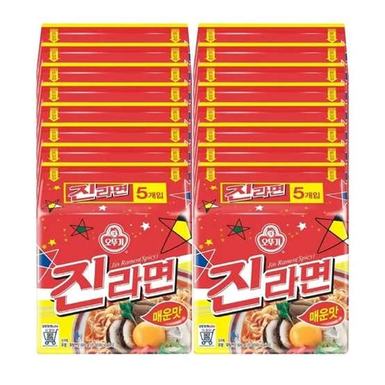 오뚜기 진라면 매운맛 120g 80개