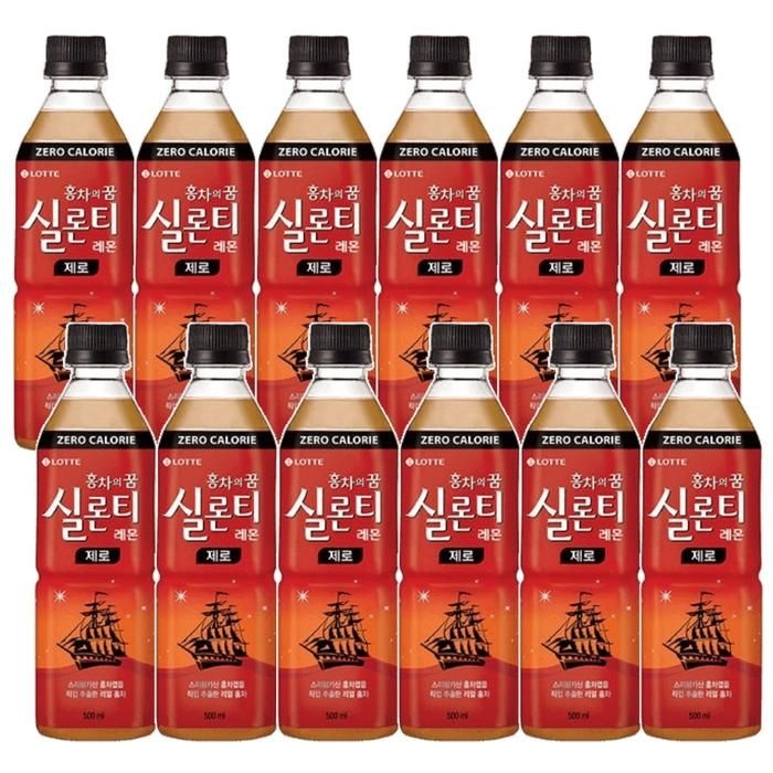 롯데칠성음료 실론티 레몬 제로 500ml 12개