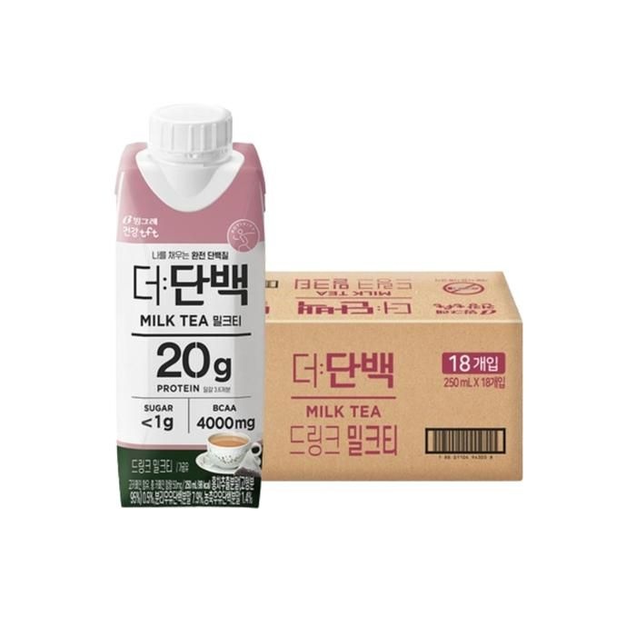 [빙그레] 빙그레 더단백 드링크 밀크티 250ml 18개