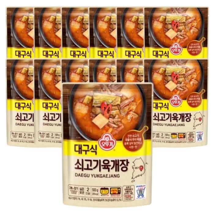 [오뚜기] 오뚜기 대구식 쇠고기 육개장 500g 12개