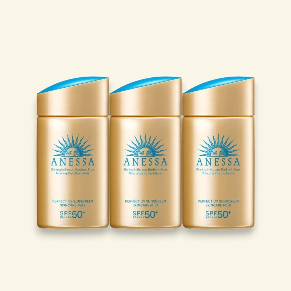 시세이도 아넷사 퍼펙트 UV 선스크린 스킨케어 밀크 60ml 3개