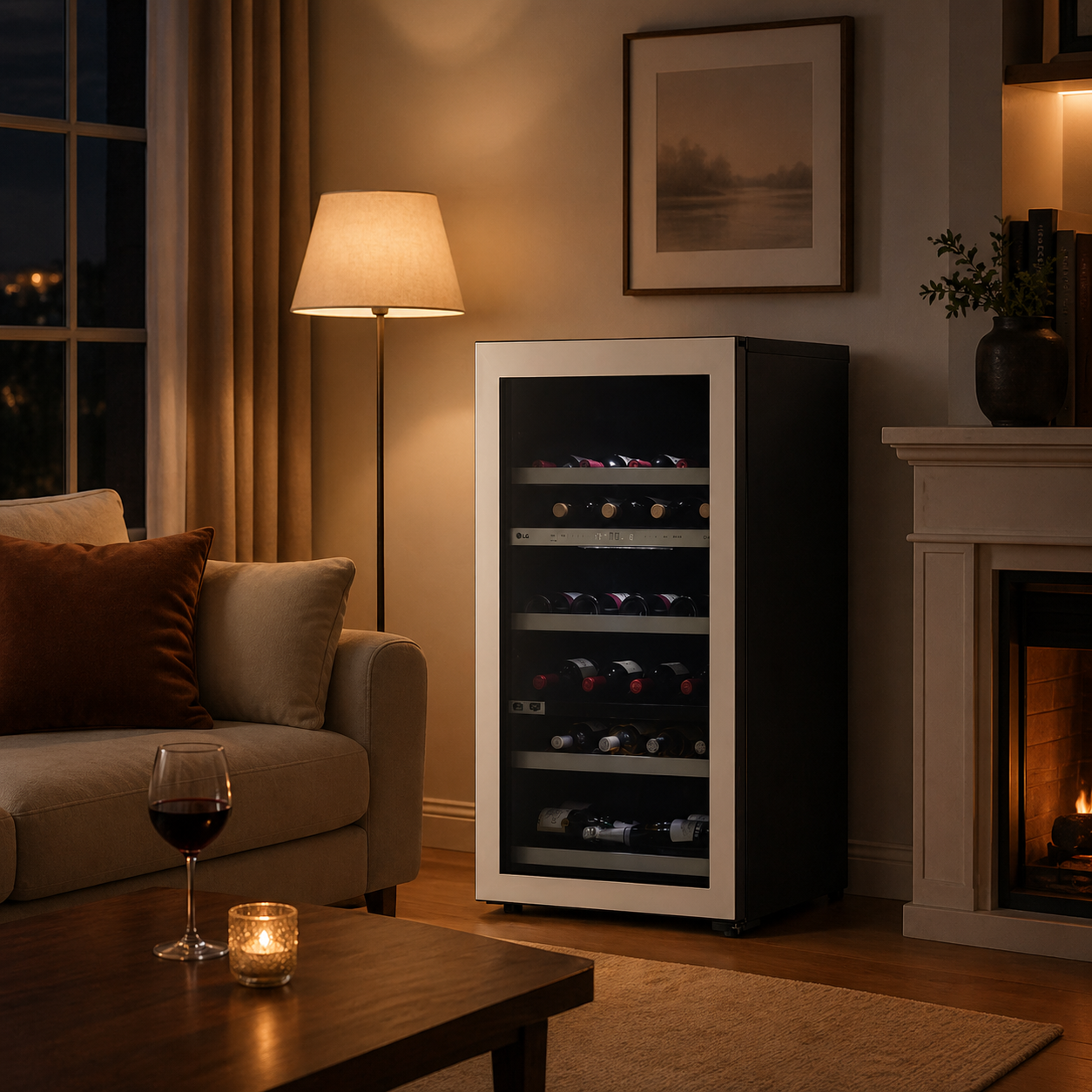 LG전자 LG전자 디오스 오브제 컬렉션 와인셀러 와인냉장고 W0772GB 77병 베이지