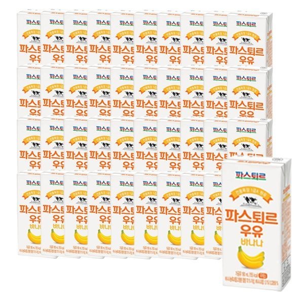 파스퇴르 전용목장 190mL 바나나우유 24입 X2 (48입)