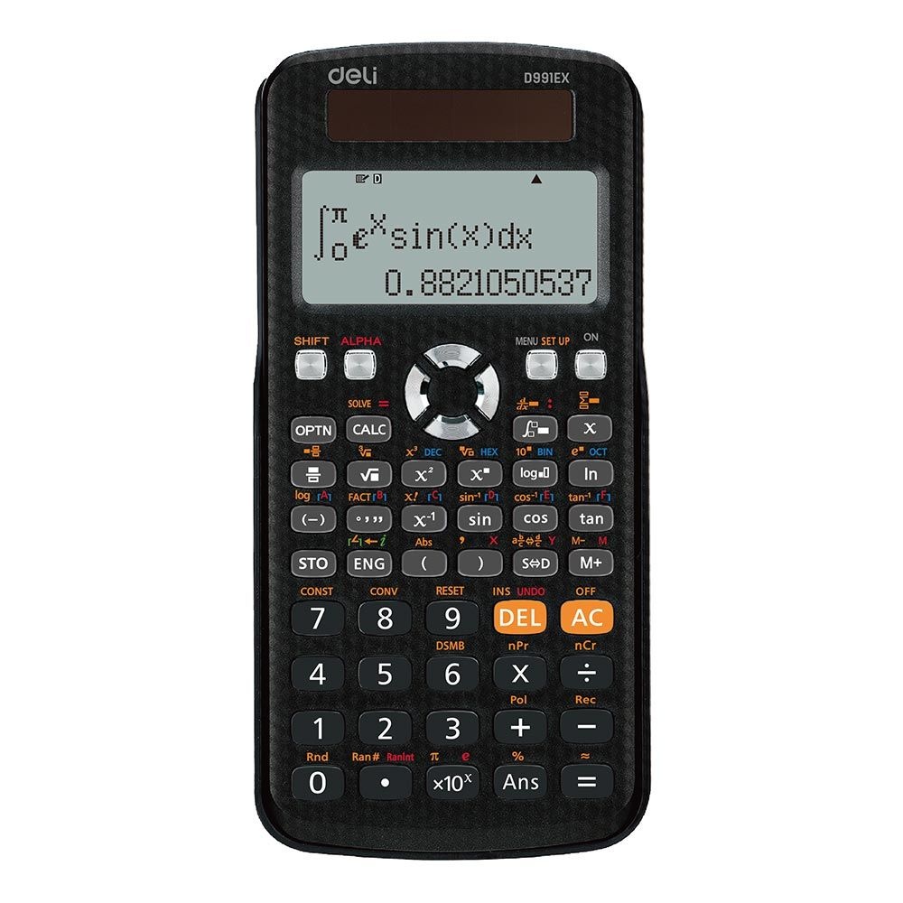 델리 공학용 계산기 D991EX 고화질대화면 FX-570cw 동급모델 분수표시 미분 적분 복소수 solve