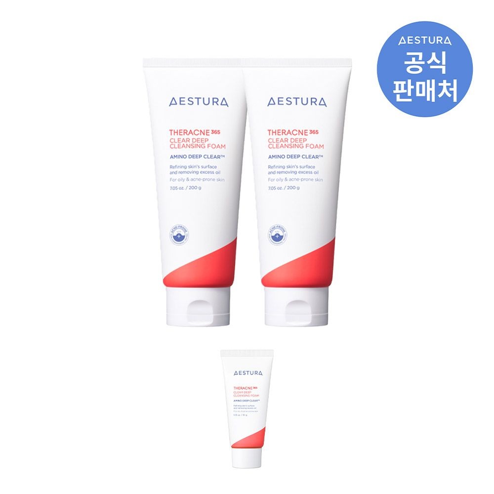 [롯데백화점] 에스트라 테라크네365 클리어 딥 클렌징 폼 200g 2개