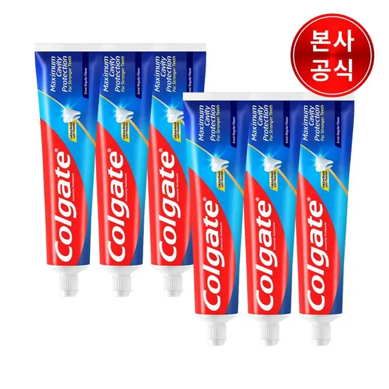 [100g]콜게이트 캐비티 프로텍션 불소치약 레귤러/쿨민트 6개