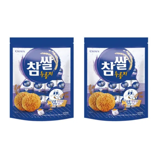 크라운 참쌀누룽지 216g 쌀과자 어르신간식 찹쌀 주전부리