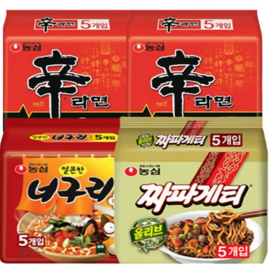신라면 10입 + 너구리 5입 + 짜파게티 5입 (총 20봉)