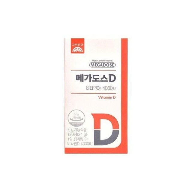 고려은단 메가도스D 비타민D3 4000IU 200mg 120정/mjc
